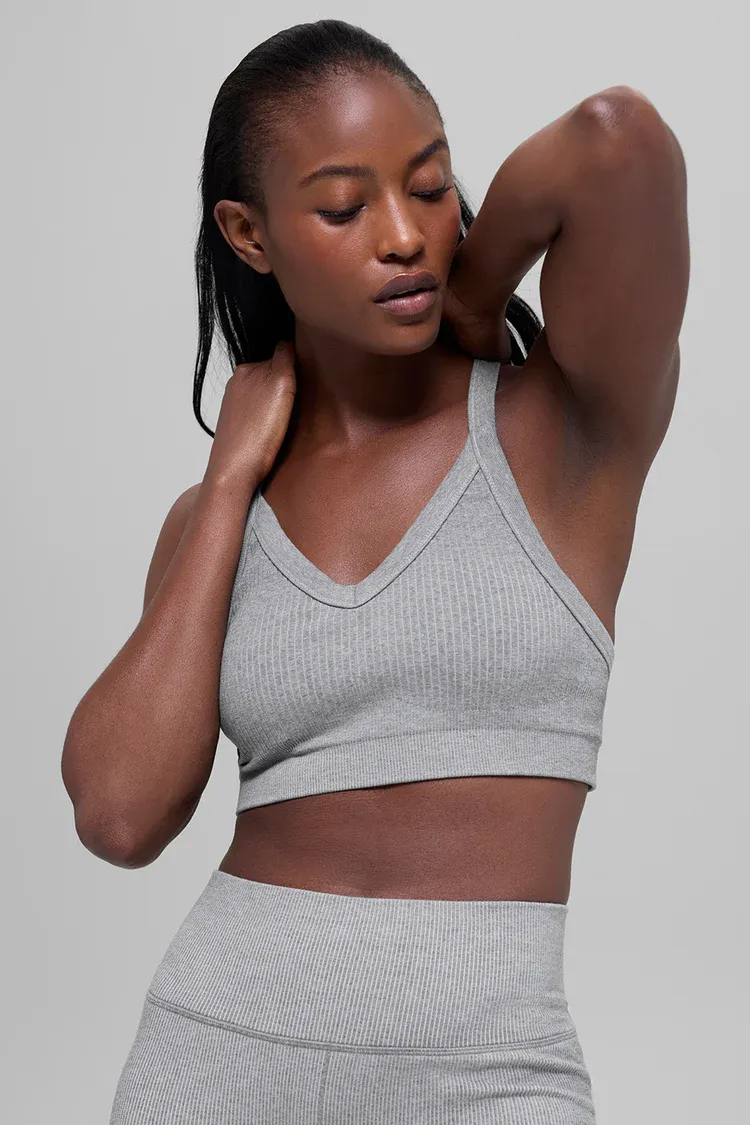 Top Seamless Two Tone Rib