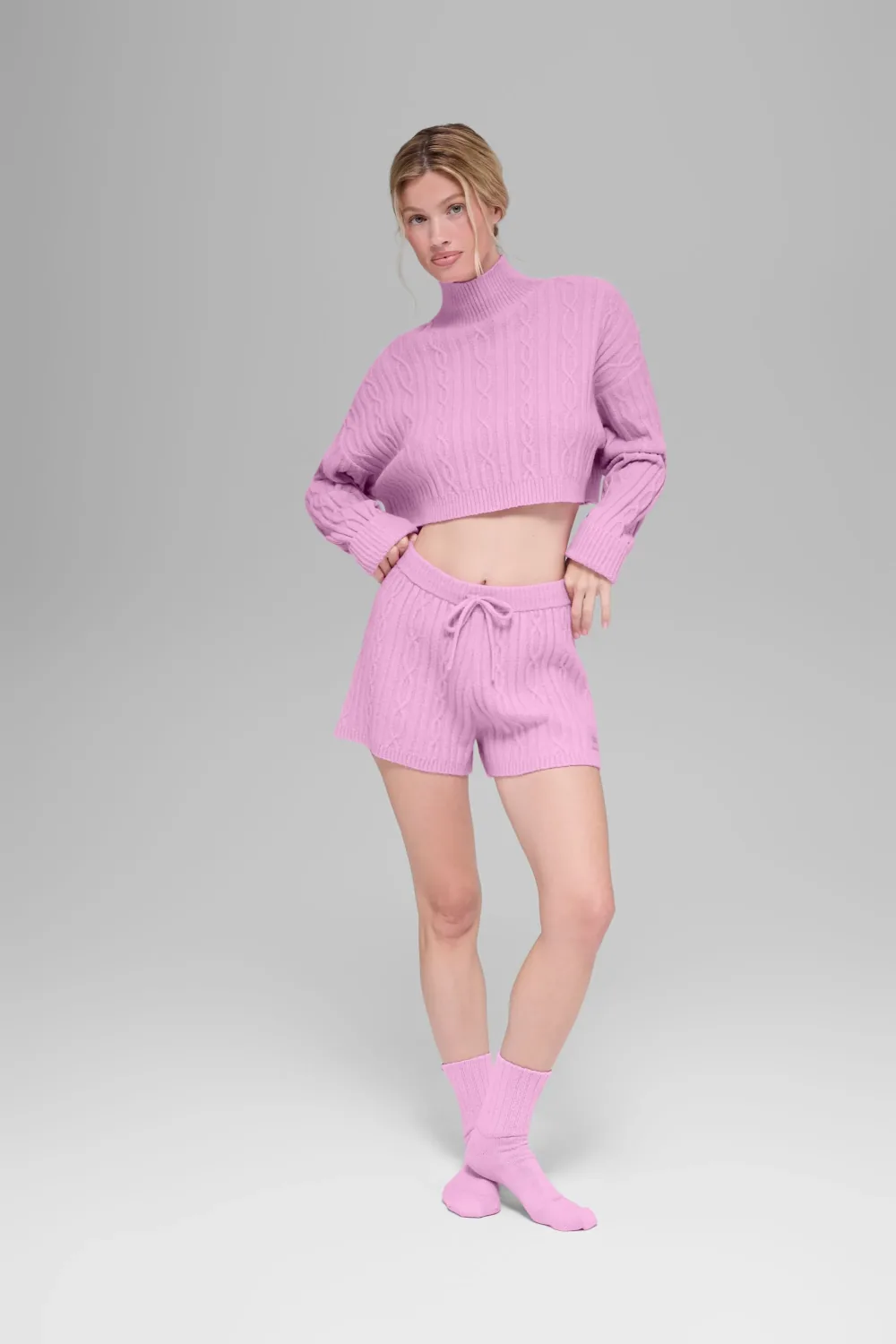 Suéter Cropped Cable Knit Winter