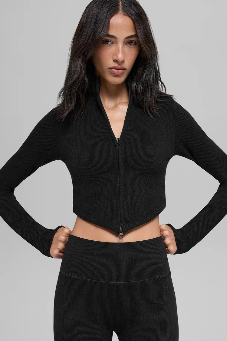 Jaqueta Seamless Two Tone Rib