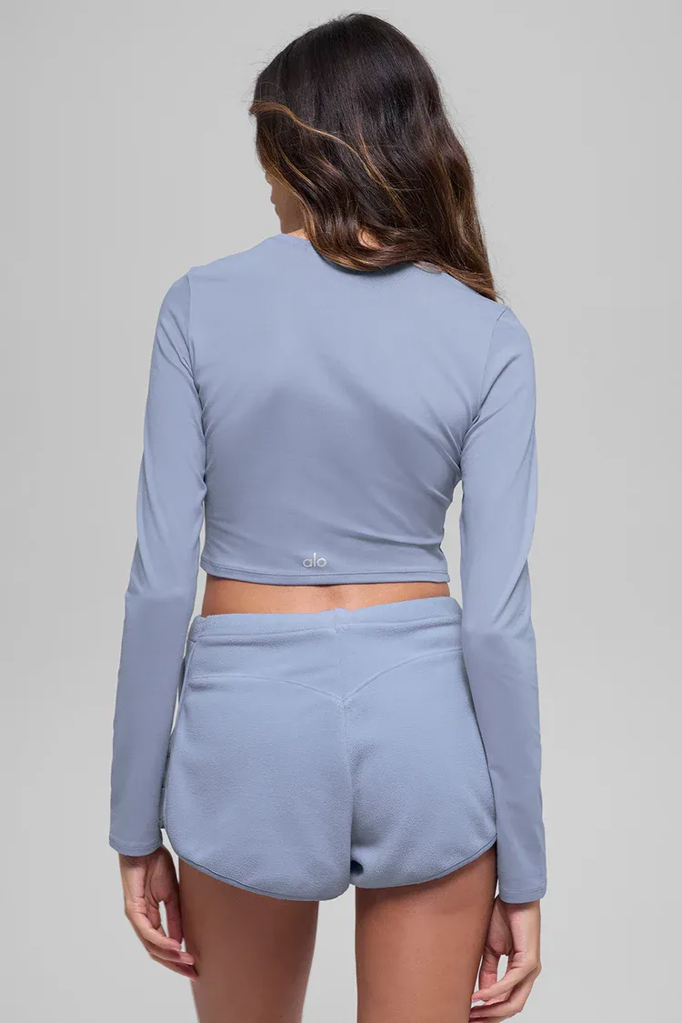 Blusa Alosoft Crop Finesse Manga Longa
