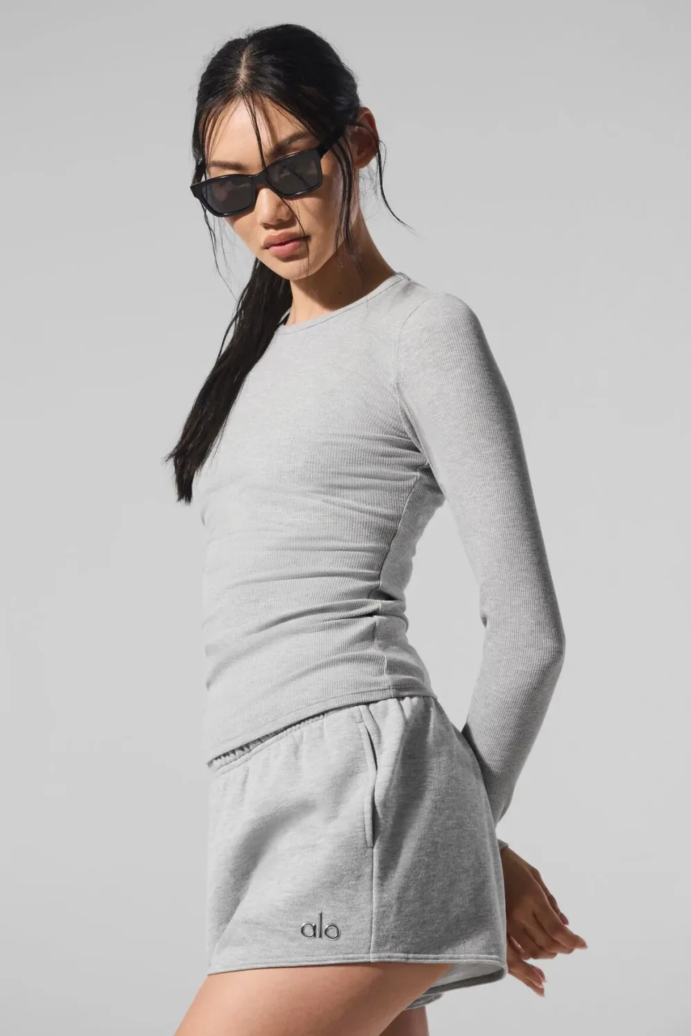 Blusa Ribbed Modal Manga Longa