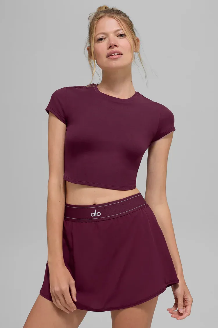 Camiseta Alosoft Crop Finesse Manga Curta